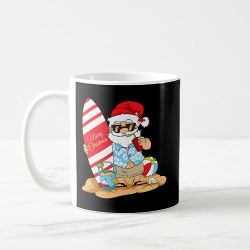 In July Santa Hawaiian Summer Surf Coffee Mug