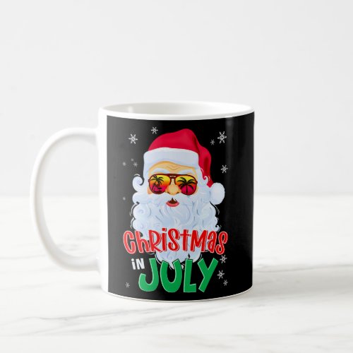 In July Summer Santa Sunglasses Coffee Mug