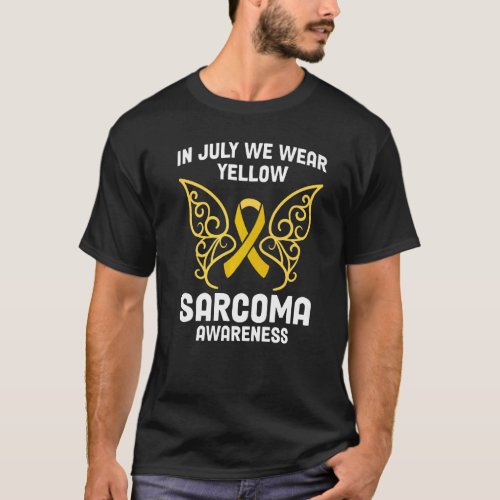 In July We Wear Yellow Ribbon Cool Sarcoma Awarene T_Shirt