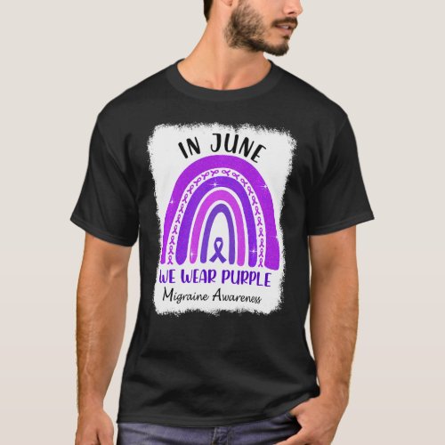 In June We Wear Purple Migraine Awareness Purple R T_Shirt