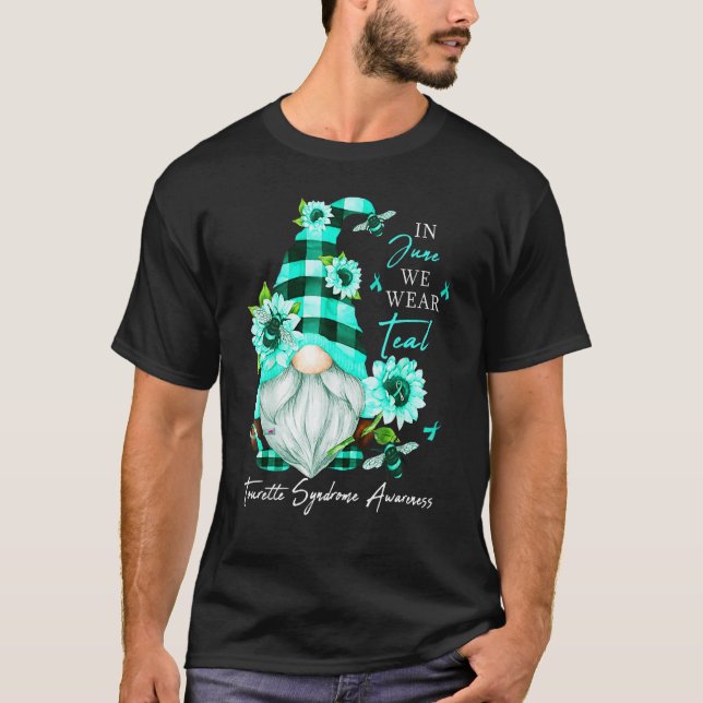 In June We Wear Teal Tourette Syndrome Awareness G T-Shirt (Front)