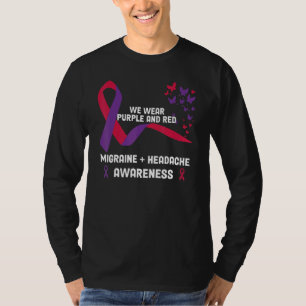In June Wear Purple Red Migraine Headache Awarenes T-Shirt