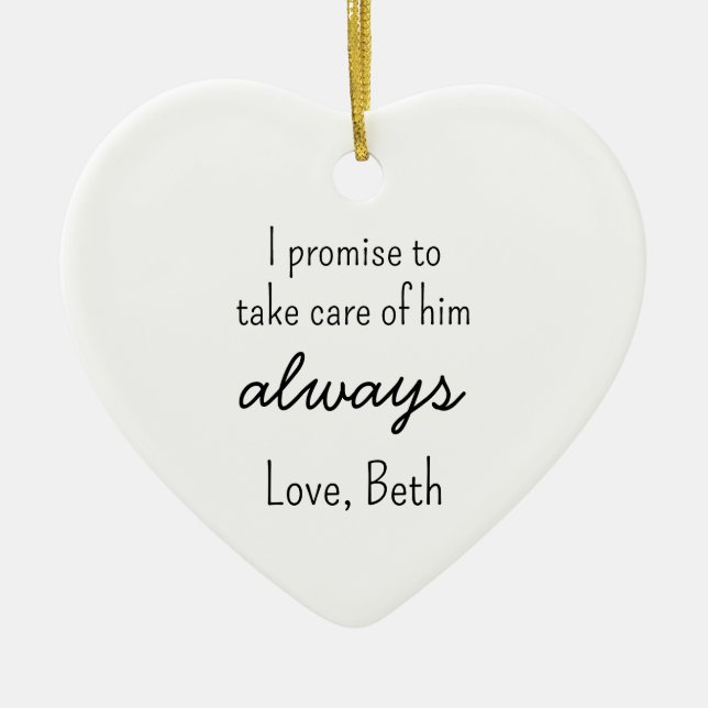 In-Law custom Ornament - Personalized Wedding Keep (Front)