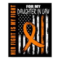 In Law Multiple Sclerosis Awareness Ms Flag On Bac Poster