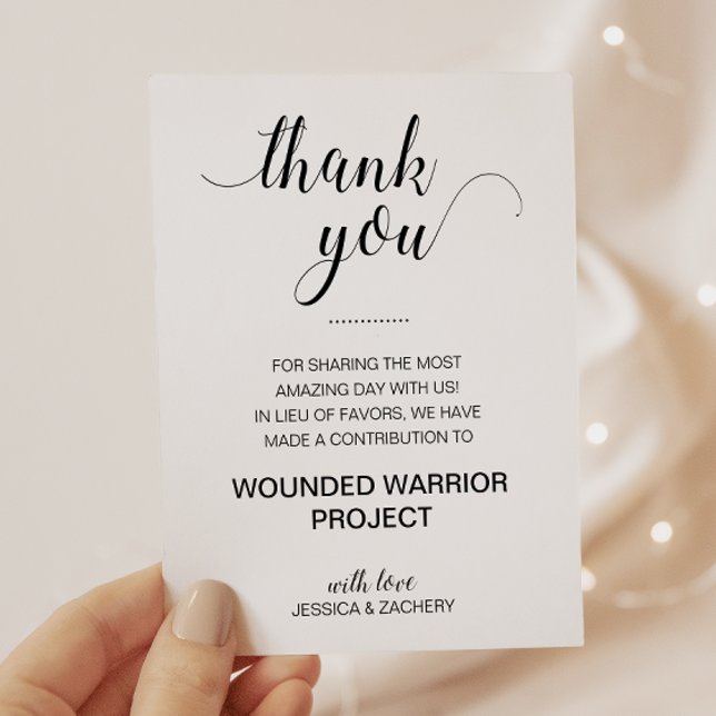 In Lieu Of Favors Charity Donation Wedding (Creator Uploaded)