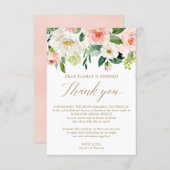 In Lieu of Favors Thank You Place Card Blush | Zazzle