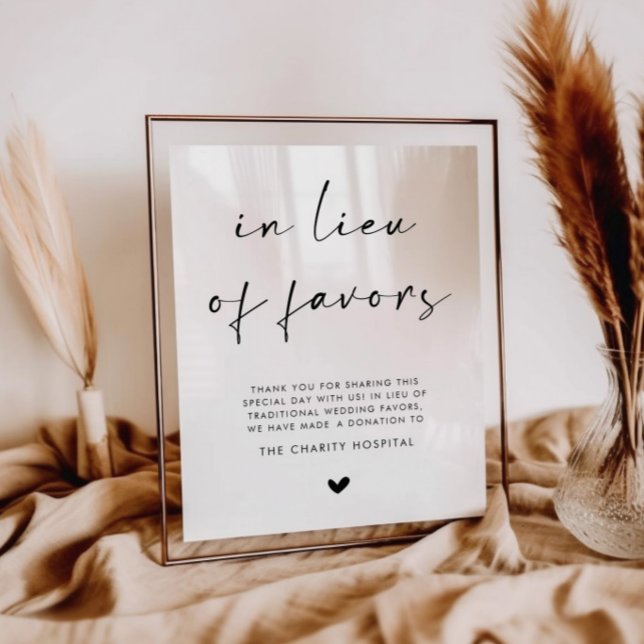 In Lieu Of Favors Wedding Sign (Creator Uploaded)