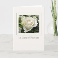 In Lieu of Flowers - Charity Donation sympathy