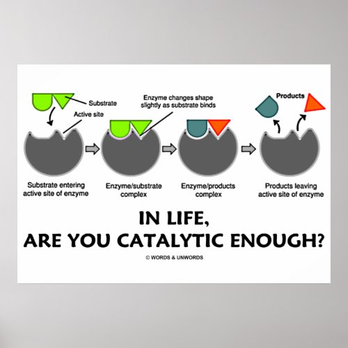 In Life Are You Catalytic Enough Enzyme Humor Poster