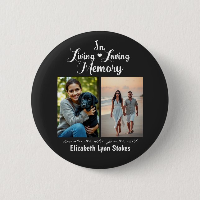 In Living and Loving Memory Button (Front)