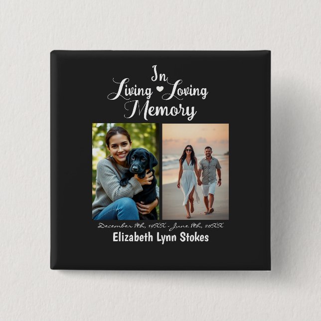 In Living and Loving Memory square button (Front)