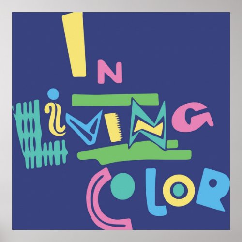 In Living Color TV Sitcom 90s Party Pattern Geomet Poster