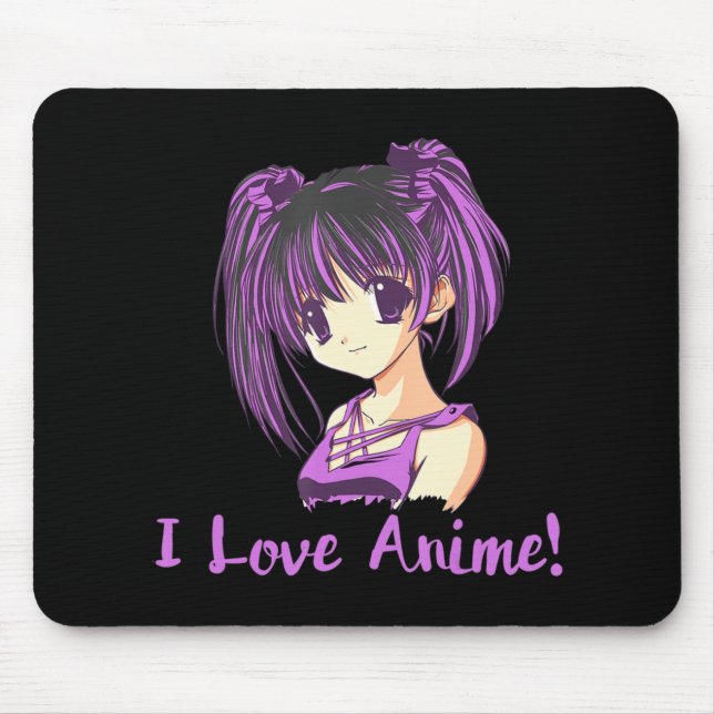 In Love Anime! Anime Girl otaku Manga Mouse Pad (Front)