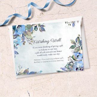 In Love Blue Floral Wishing Well Wedding