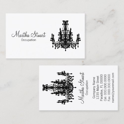 In Love Chandelier Business Card