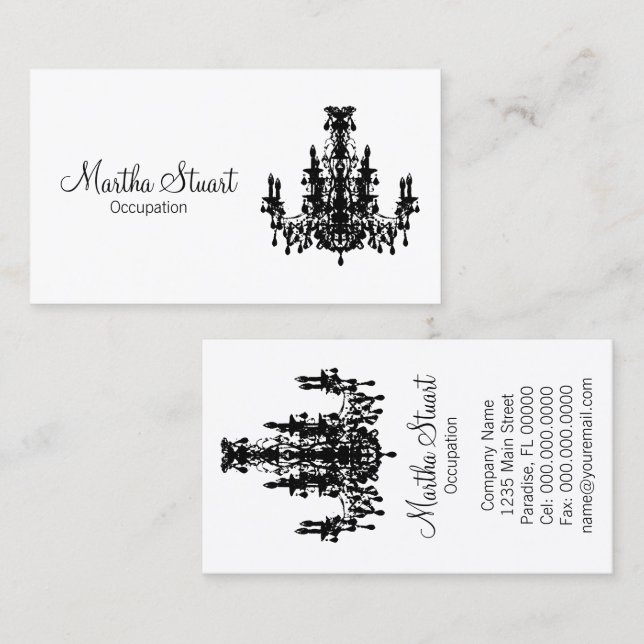 In Love Chandelier Business Card (Front/Back)