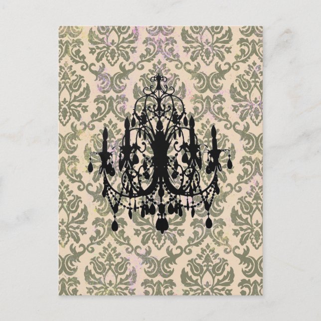 In Love Chandelier ~ Postcard / Invitation (Front)