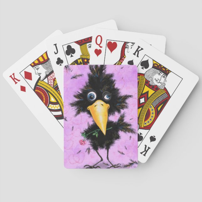 In Love Crow - Funny Poker Cards (Back)