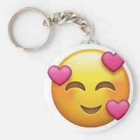 In love emoji keychain