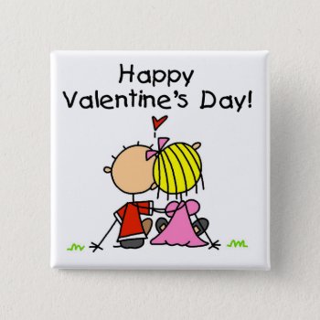 In Love Happy Valentine's Day Button by valentines_store at Zazzle