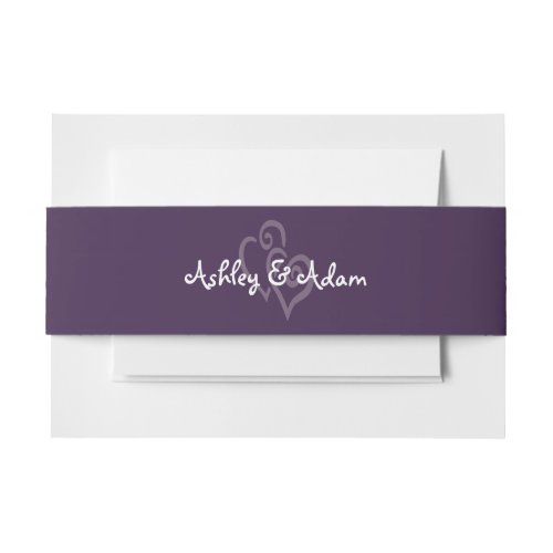 In Love Hearts Bride Groom Wedding  Belly Bands Invitation Belly Band