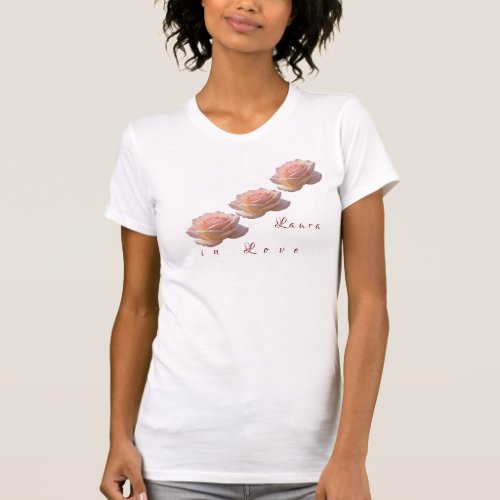 In Love name and rose flower T_Shirt
