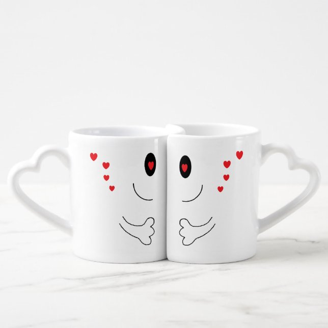 "In Love" Nesting Mugs (Front Nesting)