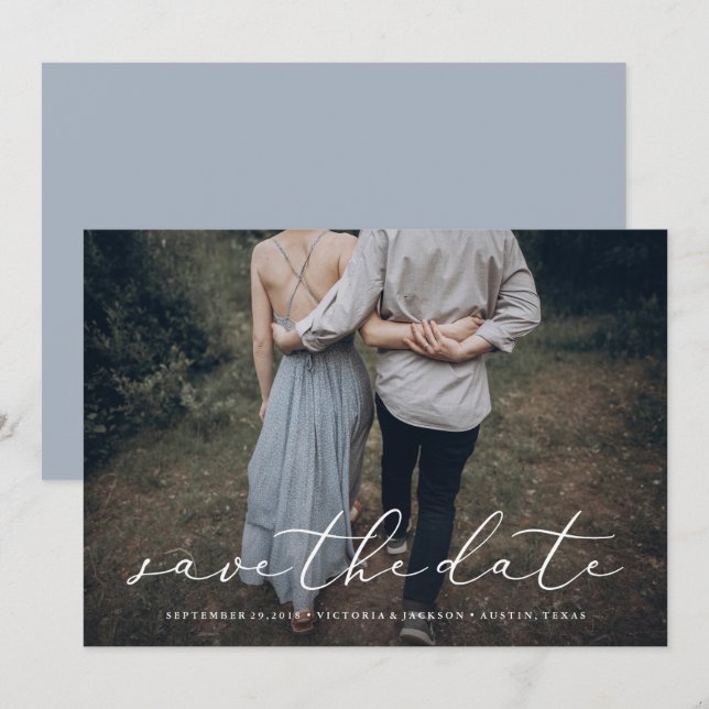 In Love Save the Date Photo Announcement (Front/Back)