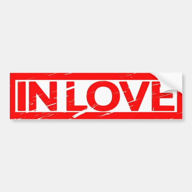 In love Stamp Bumper Sticker (Front)