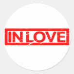 In love Stamp Classic Round Sticker