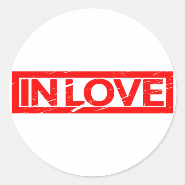 In love Stamp Classic Round Sticker (Front)