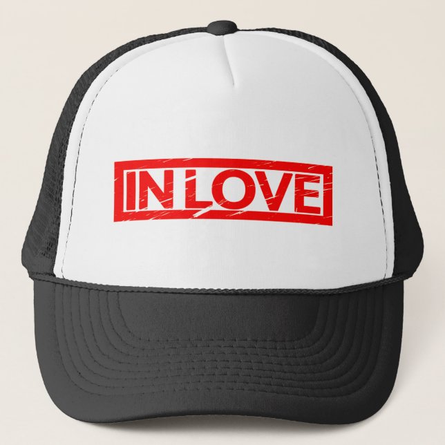 In love Stamp Trucker Hat (Front)