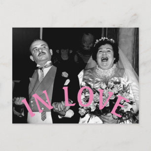In Love The Happy Couple VIntage Original Postcard
