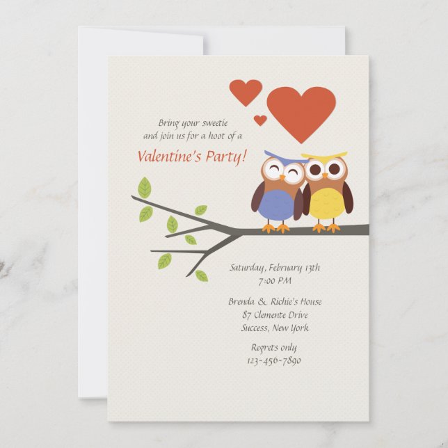 In Love Valentine's Party Invitation (Front)