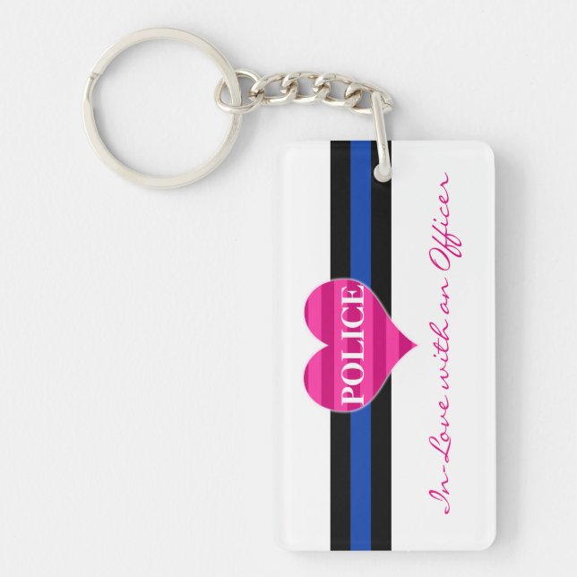 In-Love with an Officer Keychain (Front)