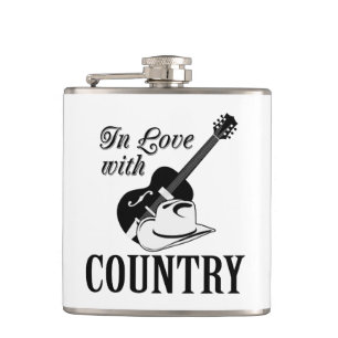 In love with country flask