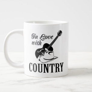 In love with country giant coffee mug