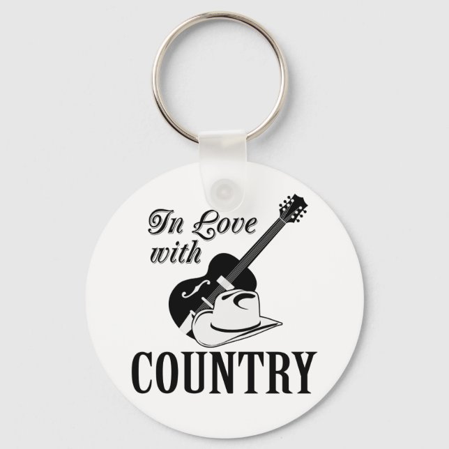 In love with country keychain (Front)