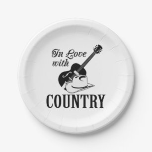 In love with country paper plates