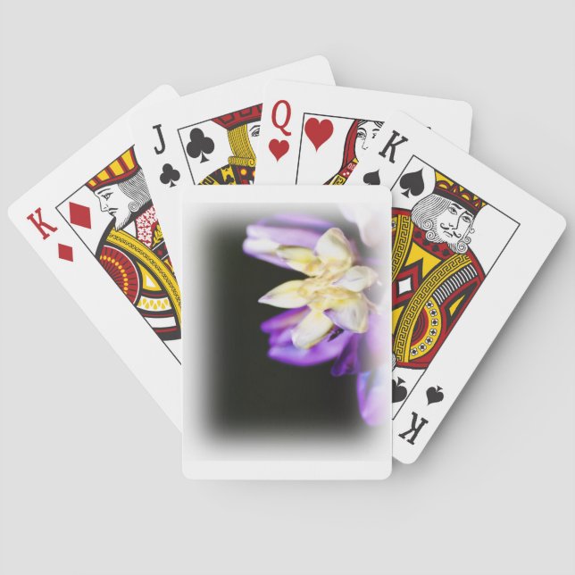 In Love WIth Lupine White Edge Poker Cards (Back)