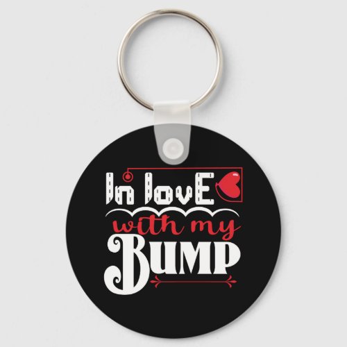 In Love With My Bump Valentine Keychain