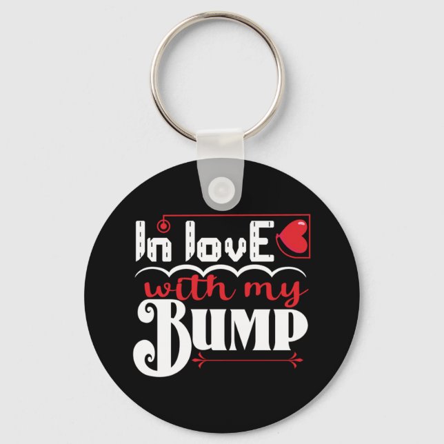 In Love With My Bump Valentine Keychain (Front)
