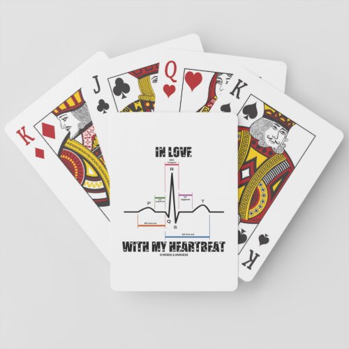 In Love With My Heartbeat ECGEKG Sinus Rhythm Poker Cards