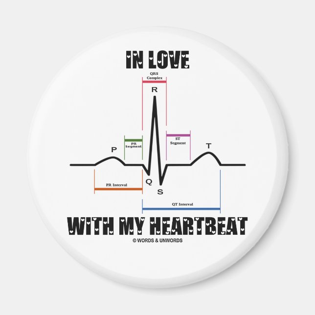 In Love With My Heartbeat (Electrocardiogram) Magnet (Front)