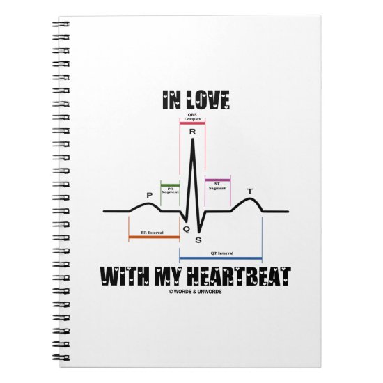 In Love With My Heartbeat (Electrocardiogram) Notebook
