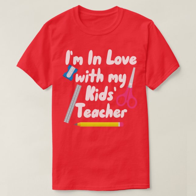 In Love With My Kids Teacher Homeschooling T-Shirt (Design Front)