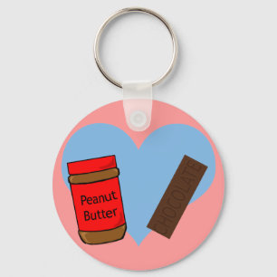 In love with Peanut Butter and Chocolate Keychain
