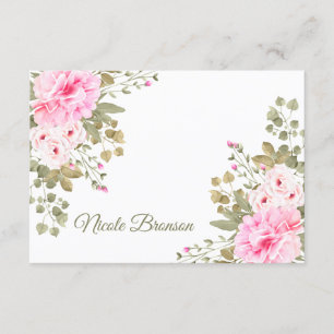 In Love With Pink Floral Stationery Invitation