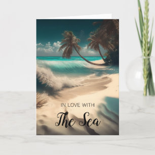 In Love with the Sea Tropical Art Holiday Card