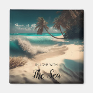 In Love with the Sea Tropical Art Magnet